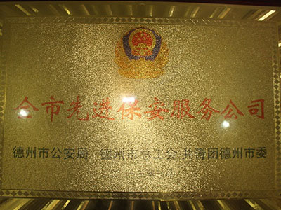 全市先进保安服务公司