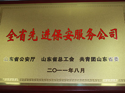 2011年全省先进保安服务公司